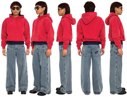Liquid Lagoon Heavy Cut Hoodie Crimson Red (2)