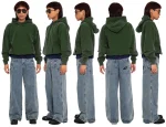 Liquid Lagoon Heavy Cut Hoodie Pine Green (2)