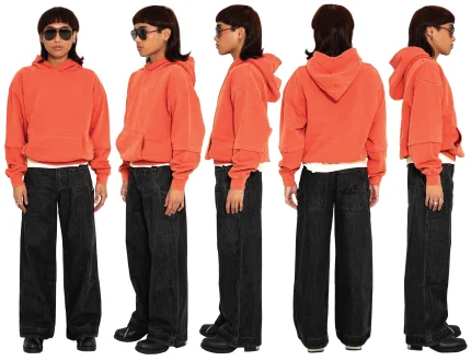 Liquid Lagoon Heavy Cut Hoodie Salamander Orange (2)