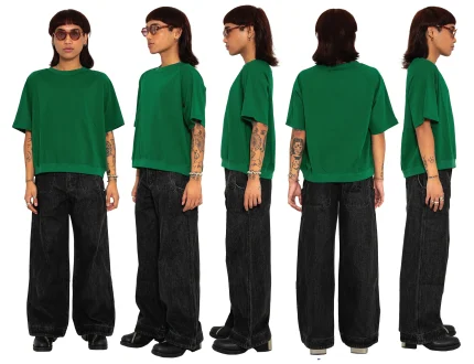 Liquid Lagoon Heavy Cut T Shirt Emerald Green (2)