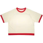 Liquid Lagoon Heavy Cut T Shirt Off White and Red Ringer (1)
