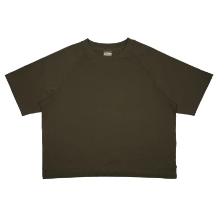 Liquid Lagoon Heavy Cut T Shirt Olive Green (3)