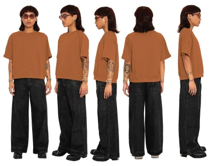 Liquid Lagoon Heavy Cut T Shirt Orange Cider (2)