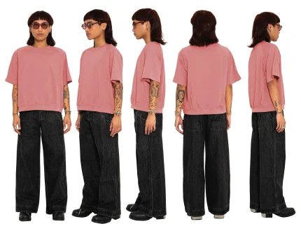 Liquid Lagoon Heavy Cut T Shirt Pink Pearl (2)