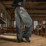 Liquid Lagoon Pinstripe Pants (Black) (1)