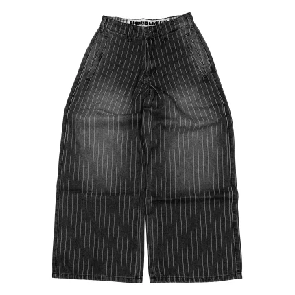 Liquid Lagoon Pinstripe Pants (Black) (4)