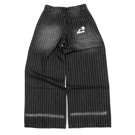 Liquid Lagoon Pinstripe Pants (Black) (5)